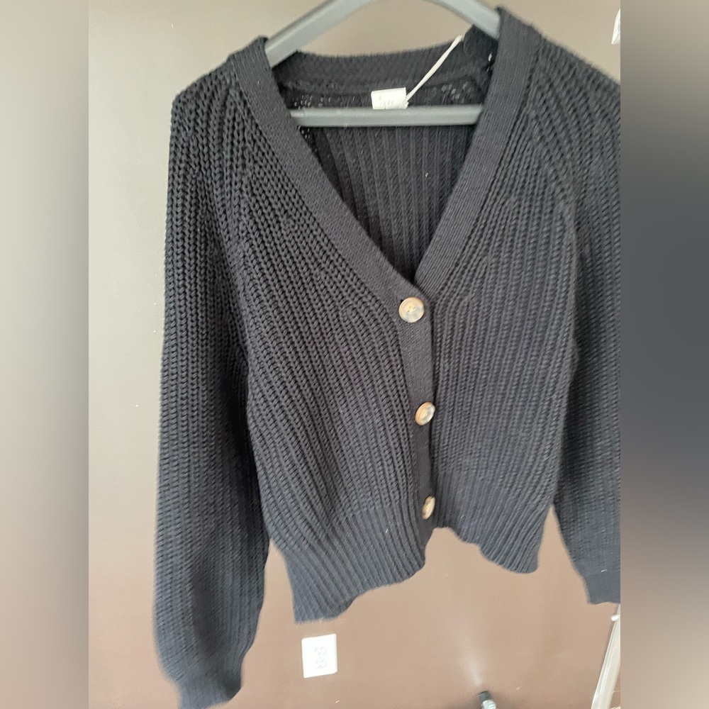 NWT Target black chunky cardigan size L